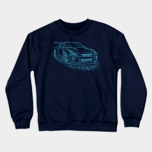 Nissan GTR R35 Lineart Blueprint Crewneck Sweatshirt